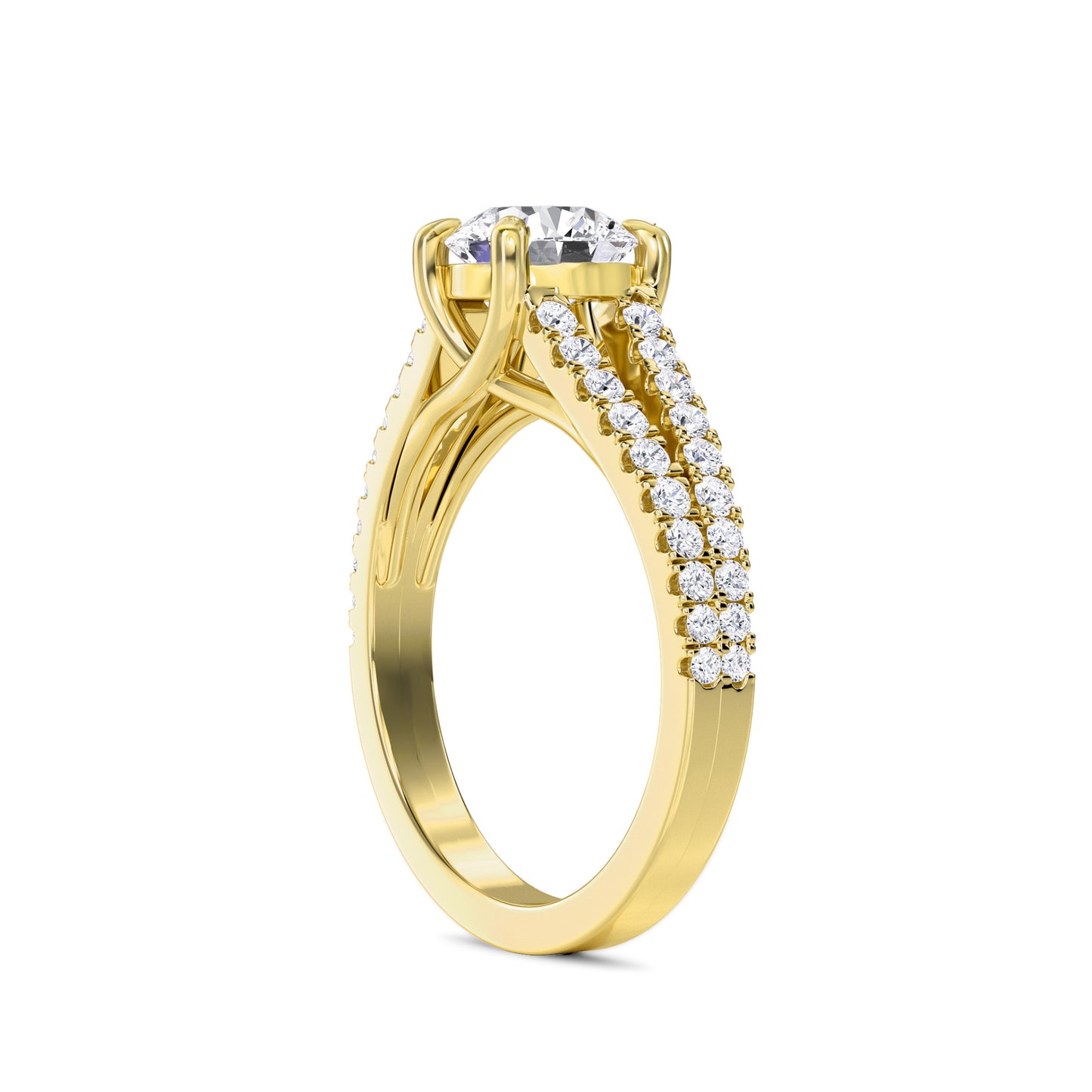 18 KT Gold Lab Grown Diamond Vintage-Inspired Wedding Ring for Women