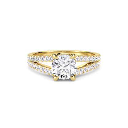 18 KT Gold Lab Grown Diamond Vintage-Inspired Wedding Ring for Women