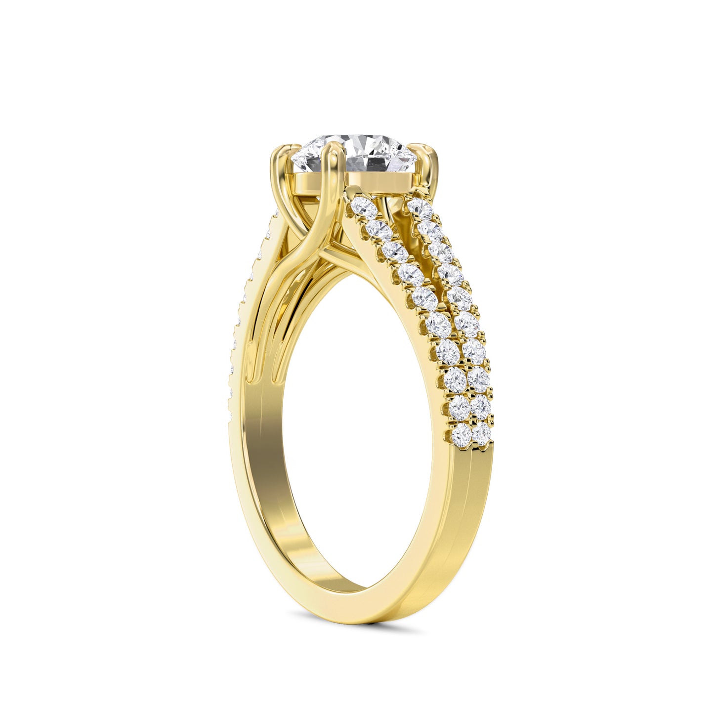 18 KT Gold Lab Grown Diamond Vintage-Inspired Wedding Ring for Women