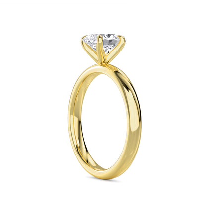 18 KT Gold Lab Grown Diamond Elegant Solitaire Ring for Women