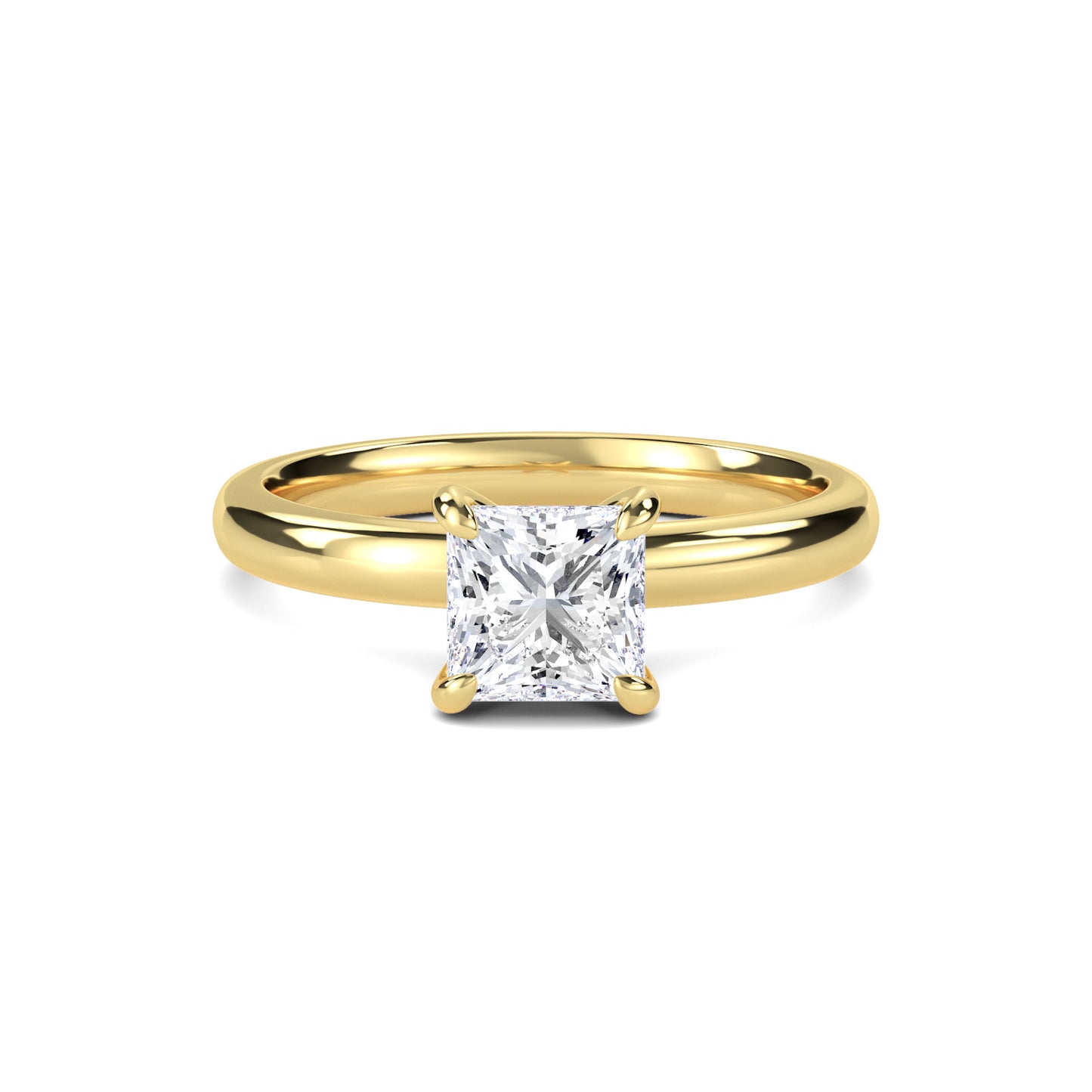 18 KT Gold Lab Grown Diamond Classic Wedding Band Ring for Women