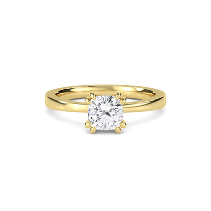 18 KT Gold Lab Grown Diamond Elegant Solitaire Ring for Women