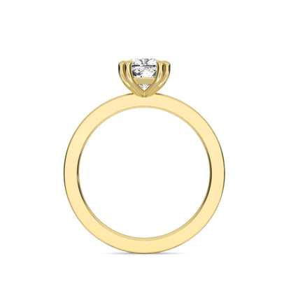 18 KT Gold Lab Grown Diamond Elegant Solitaire Ring for Women