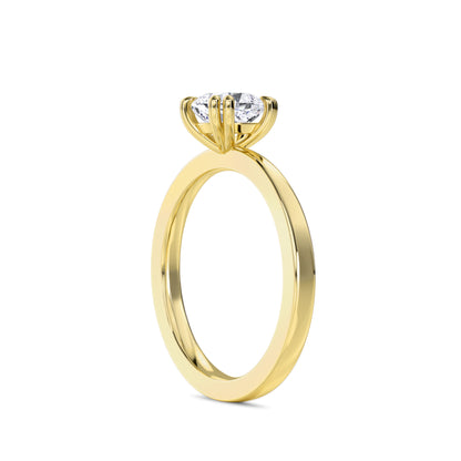 18 KT Gold Lab Grown Diamond Elegant Solitaire Ring for Women