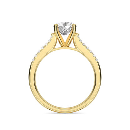 18 KT Gold Lab Grown Diamond Dazzling Evening Ring for Women