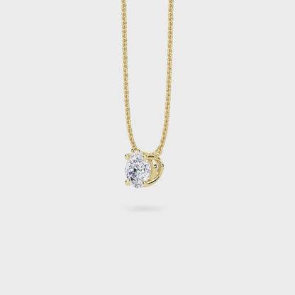 18 KT Gold Lab Grown Diamond Pendant