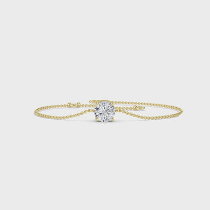 18 KT Gold Lab Grown Diamond Link Bracelets