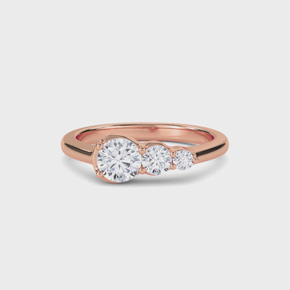 18 KT Gold Lab Grown Diamond Ring for Women