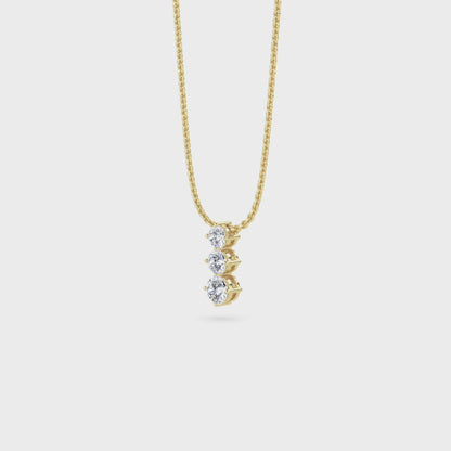 18 KT Gold Lab Grown Diamond Pendant