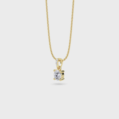 18 KT Gold Lab Grown Diamond Pendant