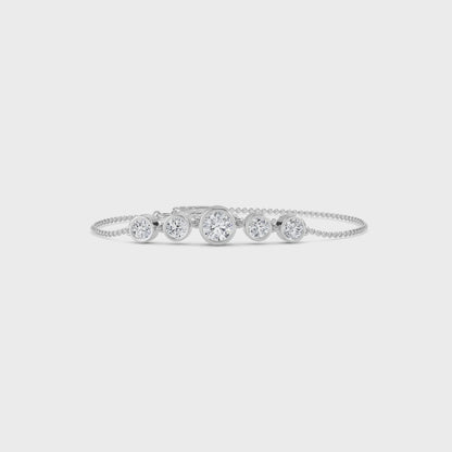 18 KT Gold Lab Grown Diamond Link Bracelets