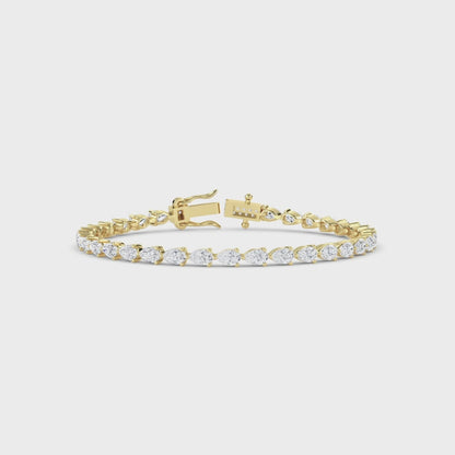 18 KT Gold Lab Grown Diamond Link Bracelets