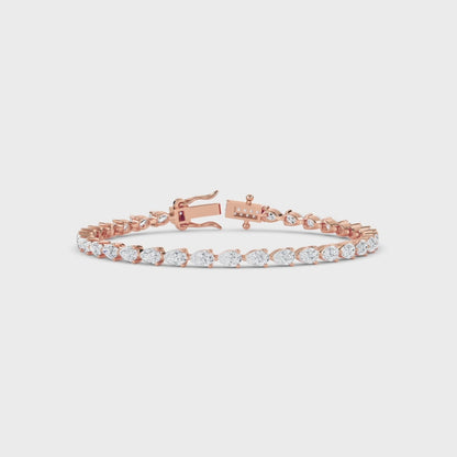 18 KT Gold Lab Grown Diamond Link Bracelets