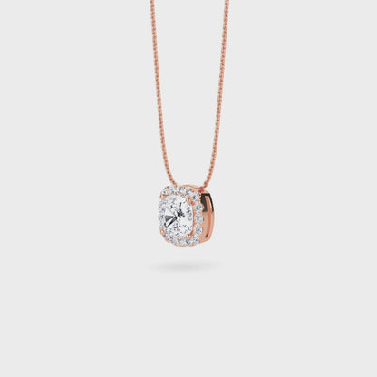 18 KT Gold Lab Grown Diamond Pendant