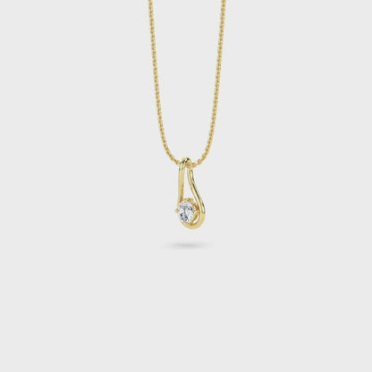 18 KT Gold Lab Grown Diamond Pendant