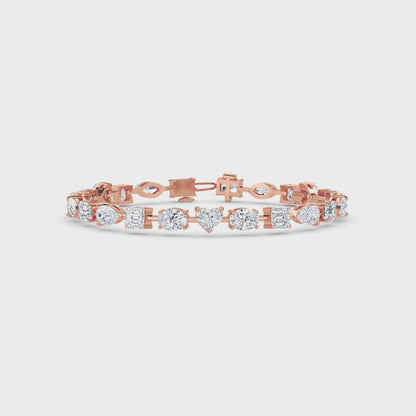 18 KT Gold Lab Grown Diamond Link Bracelets