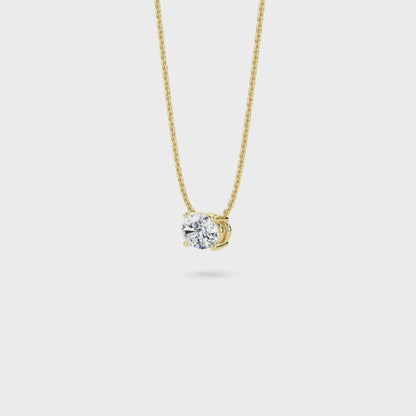 18 KT Gold Lab Grown Diamond Pendant