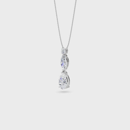 18 KT Gold Lab Grown Diamond Pendant