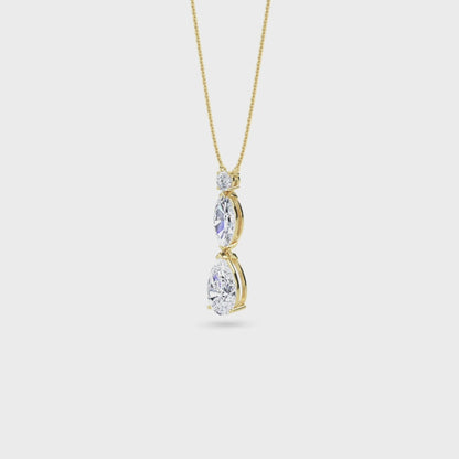 18 KT Gold Lab Grown Diamond Pendant