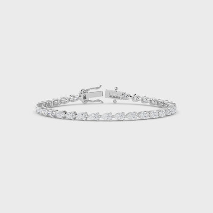 18 KT Gold Lab Grown Diamond Link Bracelets