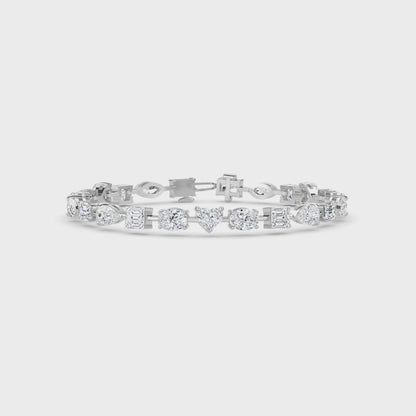 18 KT Gold Lab Grown Diamond Link Bracelets