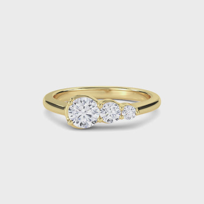 18 KT Gold Lab Grown Diamond Ring for Women